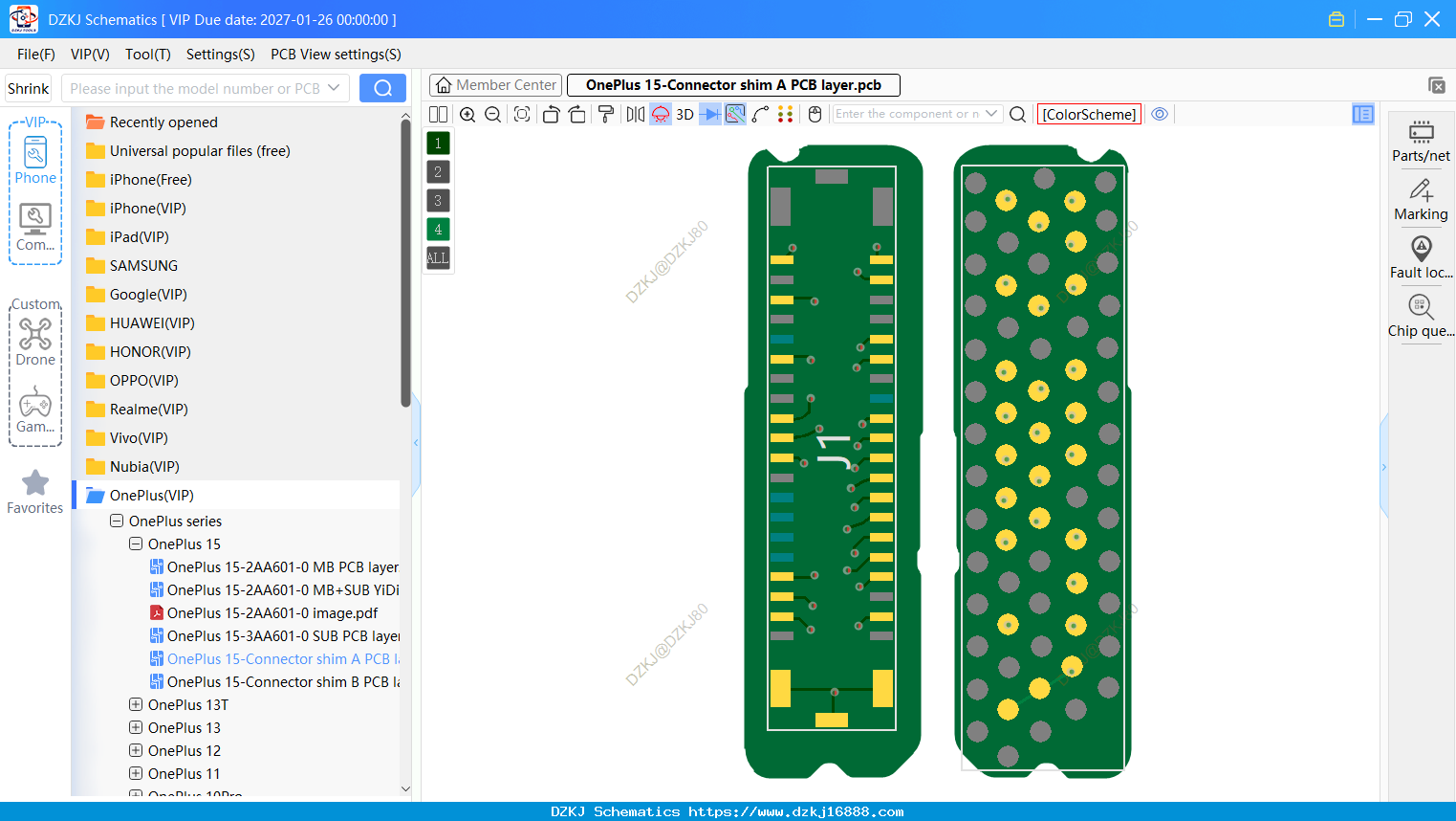 OnePlus 15-Connector Shim A PCB Layer